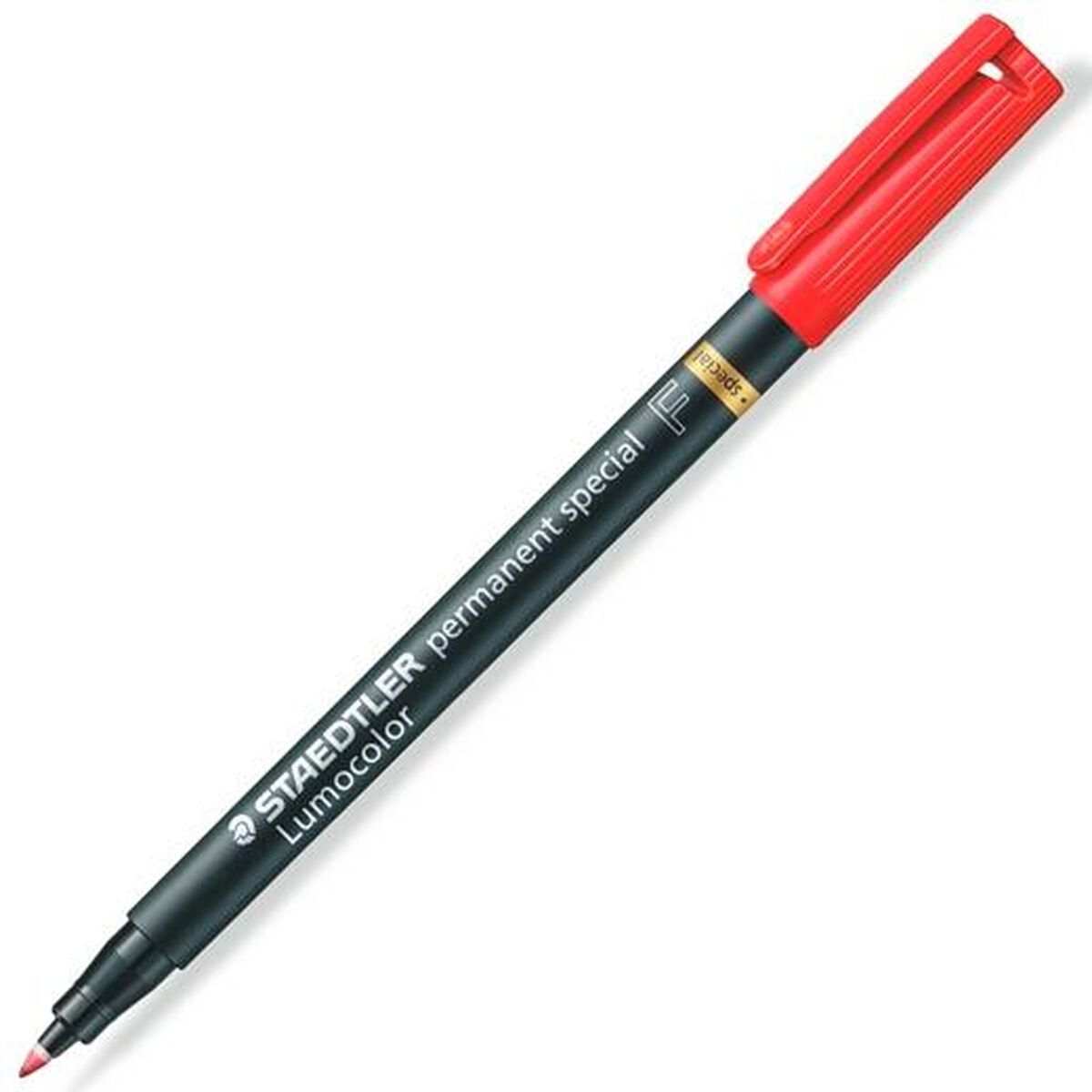 Permanent markörpenna Staedtler Lumocolor Röd 10 antal